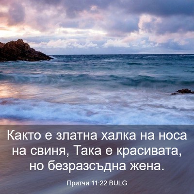 Picture 03 - Притчи 11:22 BULG - Както е златна халка на - Bible Verse Picture
