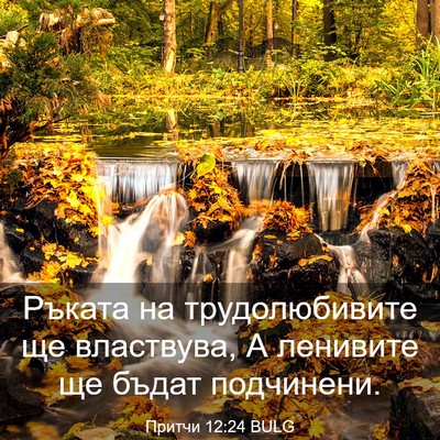 Picture 03 - Притчи 12:24 BULG - Ръката на трудолюбивите ще - Bible Verse Picture