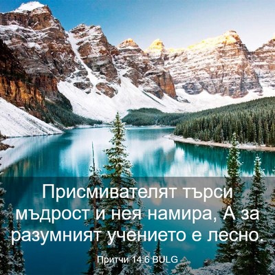 Picture 03 - Притчи 14:6 BULG - Присмивателят търси - Bible Verse Picture