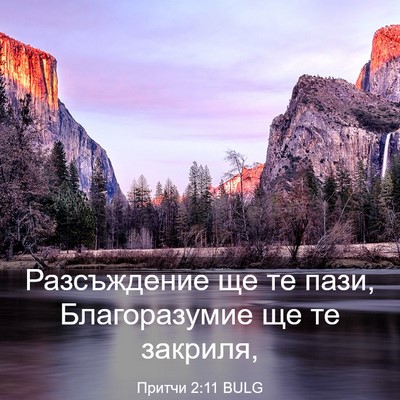 Picture 03 - Притчи 2:11 BULG - Разсъждение ще те пази, - Bible Verse Picture