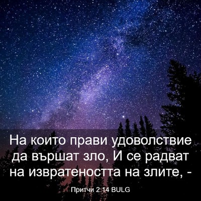 Picture 03 - Притчи 2:14 BULG - На които прави удоволствие - Bible Verse Picture