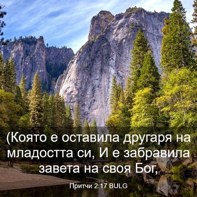 Picture 03 - Притчи 2:17 BULG - (Която е оставила другаря - Bible Verse Picture