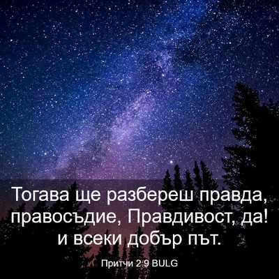 Picture 03 - Притчи 2:9 BULG - Тогава ще разбереш правда, - Bible Verse Picture