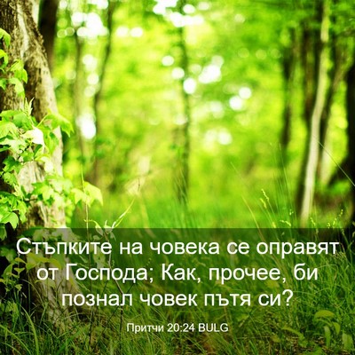 Picture 03 - Притчи 20:24 BULG - Стъпките на човека се - Bible Verse Picture