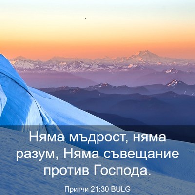Picture 03 - Притчи 21:30 BULG - Няма мъдрост, няма разум, - Bible Verse Picture