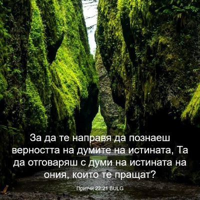 Picture 03 - Притчи 22:21 BULG - За да те направя да познаеш - Bible Verse Picture