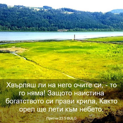 Picture 03 - Притчи 23:5 BULG - Хвърляш ли на него очите - Bible Verse Picture