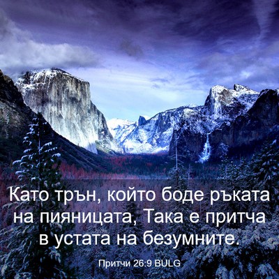 Picture 03 - Притчи 26:9 BULG - Като трън, който боде - Bible Verse Picture