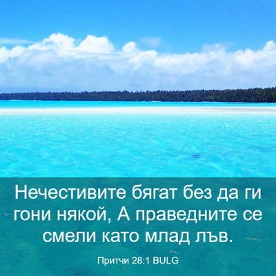 Picture 03 - Притчи 28:1 BULG - Нечестивите бягат без да - Bible Verse Picture