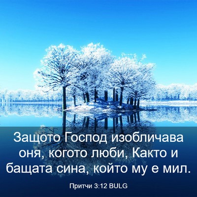 Picture 03 - Притчи 3:12 BULG - Защото Господ изобличава - Bible Verse Picture