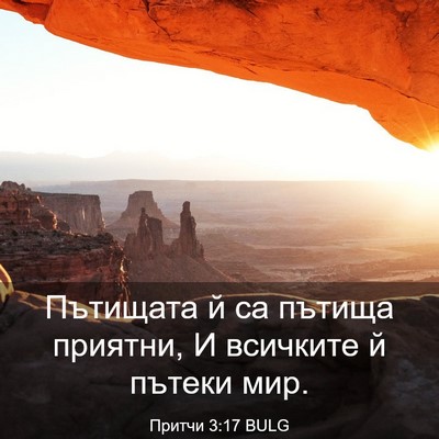 Picture 03 - Притчи 3:17 BULG - Пътищата й са пътища - Bible Verse Picture
