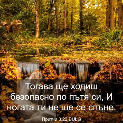 Picture 03 - Притчи 3:23 BULG - Тогава ще ходиш безопасно - Bible Verse Picture