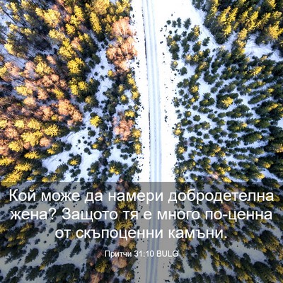 Picture 03 - Притчи 31:10 BULG - Кой може да намери - Bible Verse Picture