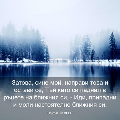 Picture 03 - Притчи 6:3 BULG - Затова, сине мой, направи - Bible Verse Picture