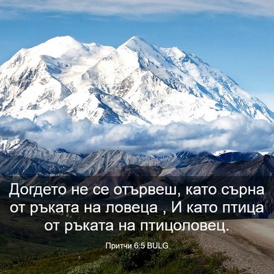 Picture 03 - Притчи 6:5 BULG - Догдето не се отървеш, като - Bible Verse Picture