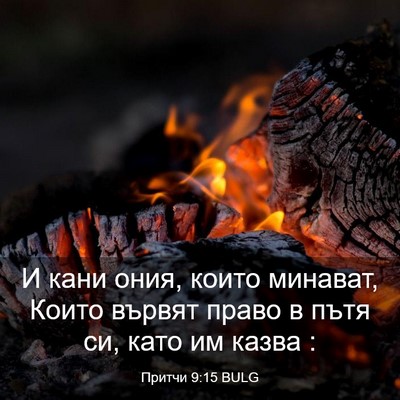 Picture 03 - Притчи 9:15 BULG - И кани ония, които минават, - Bible Verse Picture