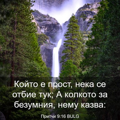 Picture 03 - Притчи 9:16 BULG - Който е прост, нека се - Bible Verse Picture
