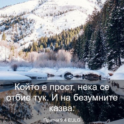 Picture 03 - Притчи 9:4 BULG - Който е прост, нека се - Bible Verse Picture