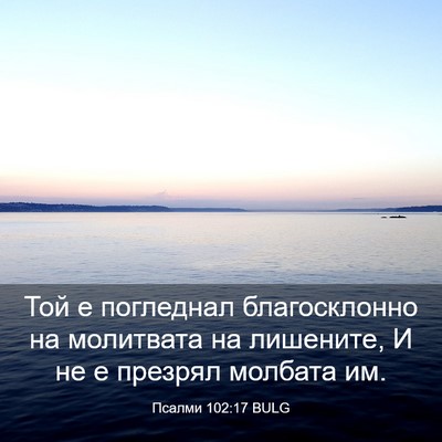 Picture 03 - Псалми 102:17 BULG - Той е погледнал - Bible Verse Picture