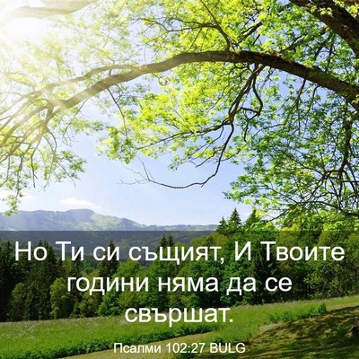 Picture 03 - Псалми 102:27 BULG - Но Ти си същият, И Твоите - Bible Verse Picture
