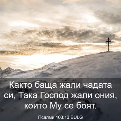 Picture 03 - Псалми 103:13 BULG - Както баща жали чадата си, - Bible Verse Picture