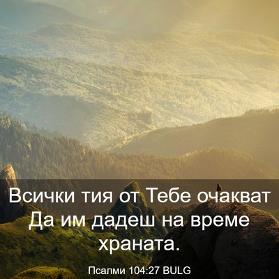 Picture 03 - Псалми 104:27 BULG - Всички тия от Тебе очакват - Bible Verse Picture
