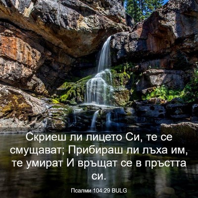 Picture 03 - Псалми 104:29 BULG - Скриеш ли лицето Си, те се - Bible Verse Picture