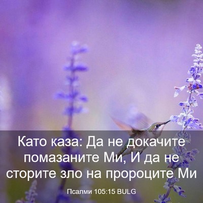 Picture 03 - Псалми 105:15 BULG - Като каза: Да не докачите - Bible Verse Picture