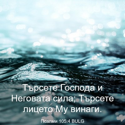 Picture 03 - Псалми 105:4 BULG - Търсете Господа и Неговата - Bible Verse Picture