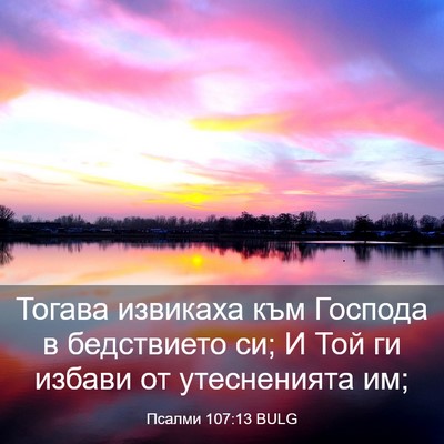 Picture 03 - Псалми 107:13 BULG - Тогава извикаха към - Bible Verse Picture