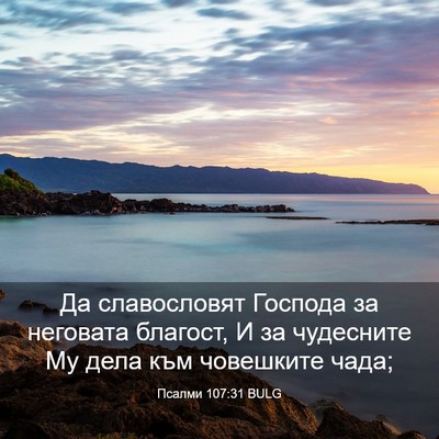 Picture 03 - Псалми 107:31 BULG - Да славословят Господа за - Bible Verse Picture