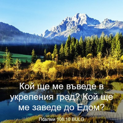 Picture 03 - Псалми 108:10 BULG - Кой ще ме въведе в - Bible Verse Picture