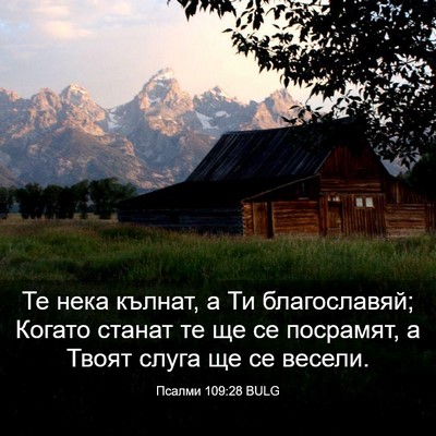 Picture 03 - Псалми 109:28 BULG - Те нека кълнат, а Ти - Bible Verse Picture