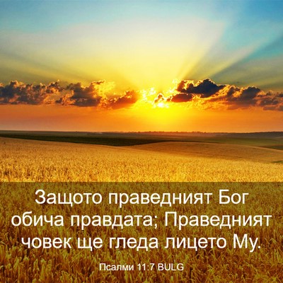 Picture 03 - Псалми 11:7 BULG - Защото праведният Бог - Bible Verse Picture