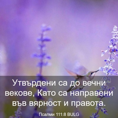 Picture 03 - Псалми 111:8 BULG - Утвърдени са до вечни - Bible Verse Picture