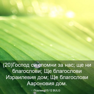 Picture 03 - Псалми 115:12 BULG - (20)Господ си спомни за нас; - Bible Verse Picture