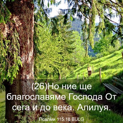 Picture 03 - Псалми 115:18 BULG - (26)Но ние ще благославяме - Bible Verse Picture