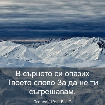Picture 03 - Псалми 119:11 BULG - В сърцето си опазих Твоето - Bible Verse Picture