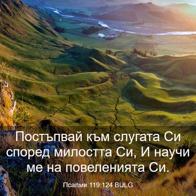 Picture 03 - Псалми 119:124 BULG - Постъпвай към слугата Си - Bible Verse Picture