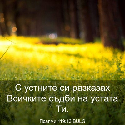 Picture 03 - Псалми 119:13 BULG - С устните си разказах - Bible Verse Picture