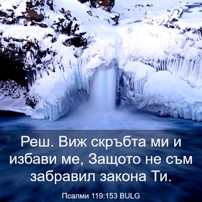 Picture 03 - Псалми 119:153 BULG - Реш. Виж скръбта ми и - Bible Verse Picture