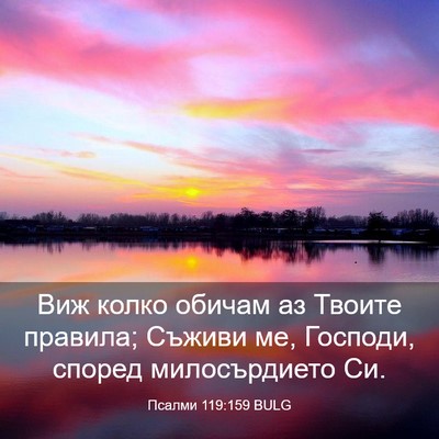 Picture 03 - Псалми 119:159 BULG - Виж колко обичам аз Твоите - Bible Verse Picture
