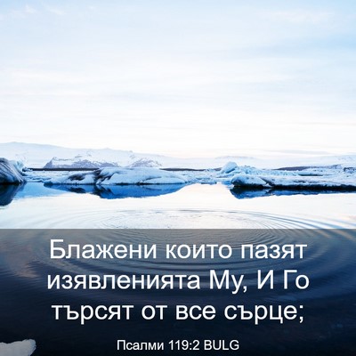 Picture 03 - Псалми 119:2 BULG - Блажени които пазят - Bible Verse Picture