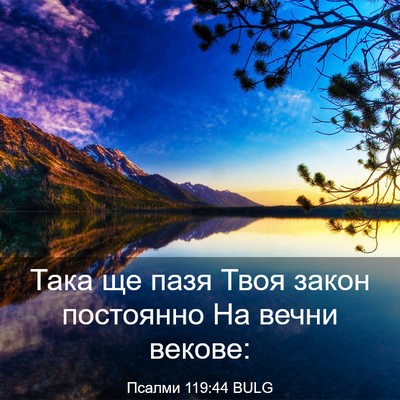 Picture 03 - Псалми 119:44 BULG - Така ще пазя Твоя закон - Bible Verse Picture
