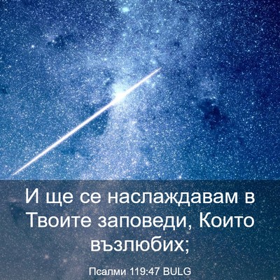 Picture 03 - Псалми 119:47 BULG - И ще се наслаждавам в - Bible Verse Picture
