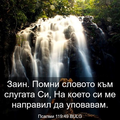 Picture 03 - Псалми 119:49 BULG - Заин. Помни словото към - Bible Verse Picture