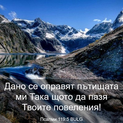 Picture 03 - Псалми 119:5 BULG - Дано се оправят пътищата - Bible Verse Picture