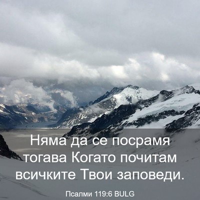Picture 03 - Псалми 119:6 BULG - Няма да се посрамя тогава - Bible Verse Picture