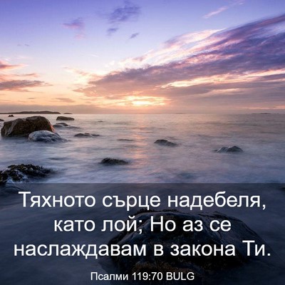 Picture 03 - Псалми 119:70 BULG - Тяхното сърце надебеля, - Bible Verse Picture