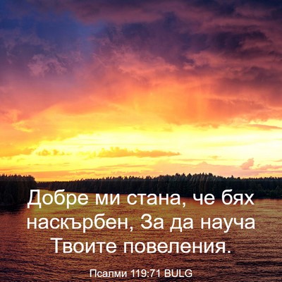 Picture 03 - Псалми 119:71 BULG - Добре ми стана, че бях - Bible Verse Picture